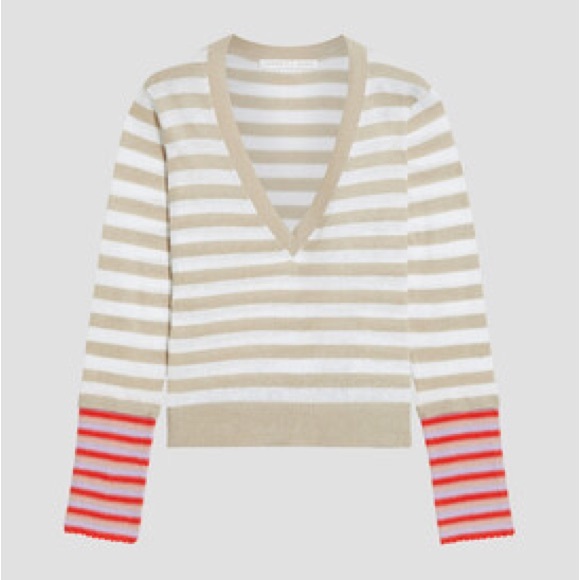 Veronica Beard Florrie Striped Pullover - Picture 2 of 5